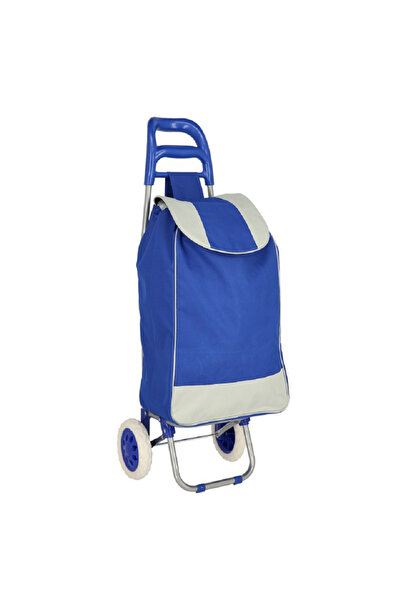 OEM Shopping trolley made of waterproof material, with metal frame 58X21X33 blue