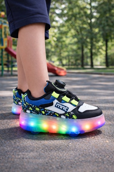 minibonito Children's Lighted Shoes with Skateboards - Lighted Skateboard Sho...