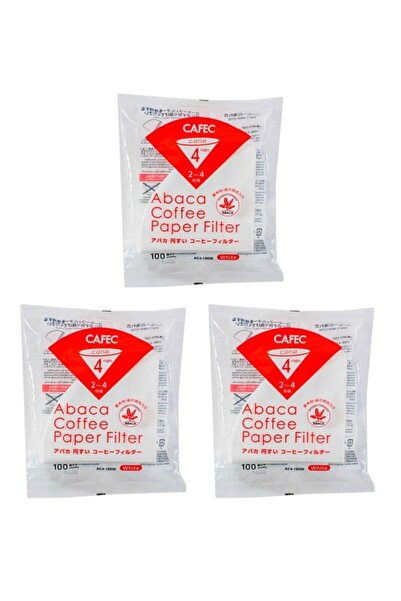 Cafec Coffee Paper Filter Set v60 01 Large Size, 100 Sheets per Pack, Set of 3