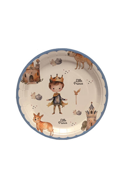 Mirific Party Set of 8 Blue Cake Plates, 18 cm, Little Prince