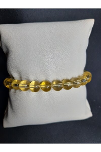 MRYart Translucent Yellow Glass Bead Bracelet Unisex
