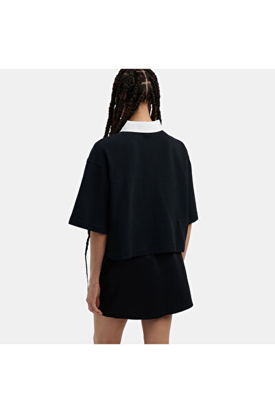 Nike Sportswear Oversize Kadın Siyah Polo Yaka T-Shirt