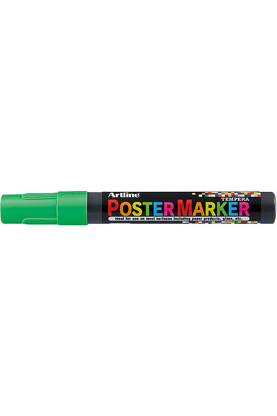 artline Poster Marker, plastic body, round tip 2mm - fluorescent green