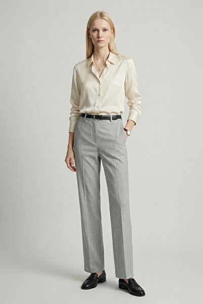 Rays 8399A Front Pleated Belted Trousers Gray