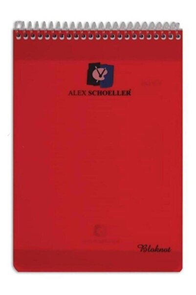 Erka Alex Shoeller Notepad A5 80 Squares Spiral Bound Plastic Cover Vertical.