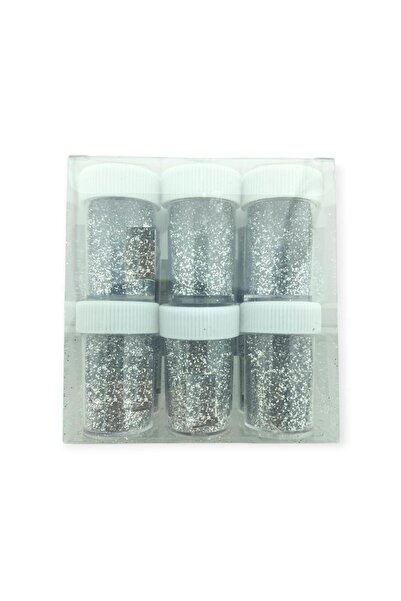 Mas Mileo Powder Glitter - Single Color Silver Tube 8Gr X 12 Pack 1897