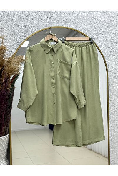 MİHRA STORE Seronia Single Pocket Casual Suit-As476 Pistachio Green