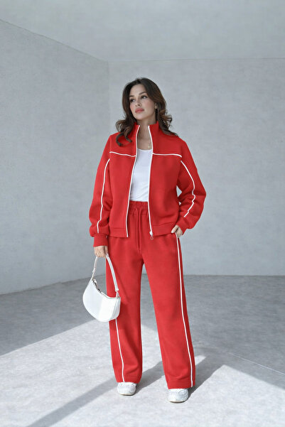 YAKAMEL Women's Thick Bibbed Zippered Bomber Style Soft High Waist Wide Leg T...