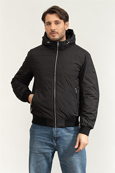 BOSS Regular Fit Kapüşonlu Yaka Su İtici Mont Erkek MONT 50547425 001