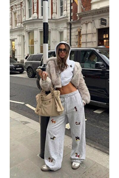karpuzbutiks Pinterestgirl Animal Patterned Oversized Sweatpants