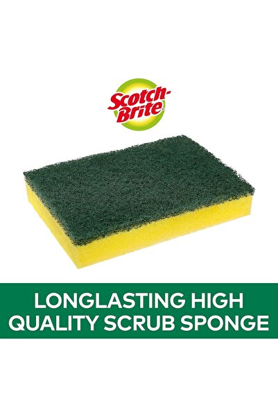 Scotch -Brite Heavy Duty Classic Flat Laminate Scrub Sponge, 3 units (2+1 Free)/Pack