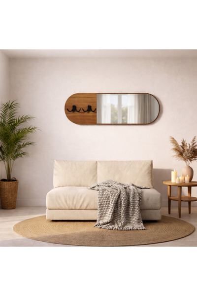 Marktna مرآة مودرن مع علاقات للملابس