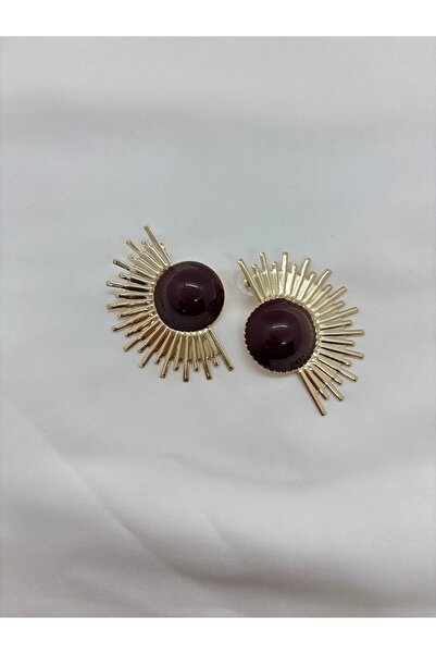 Home أقراط نسائية من الفولاذ الذهبي - أقراط بتفاصيل مينا بوردو - مجوهرات عتيق...