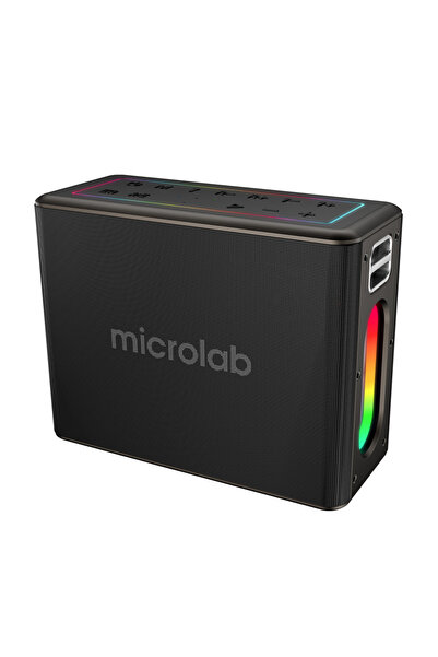 Genel Markalar MICROLAB M60 Vega 100W Taşınabilir BT/USB/AUX/TF/Type-C RGB Iş...