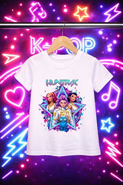 MECH BUTİK Μπλουζάκι με στάμπα Demon Hunter Huntrix σε μαύρο και άσπρο χρώμα,...