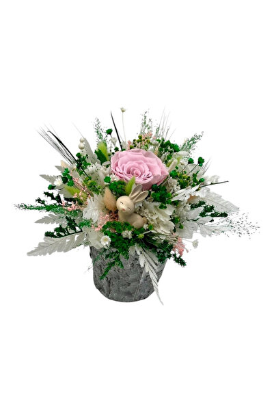 Eventissimi Aranjament floral cu iepuras și licheni stabilizați