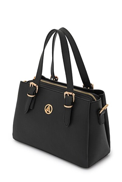 Armine TREND Long Strap Hand and Shoulder Bag Black Arm170