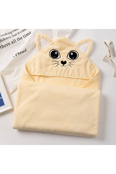 REEFI Baby Towel with a hoodie (0-2 Years)-lemon