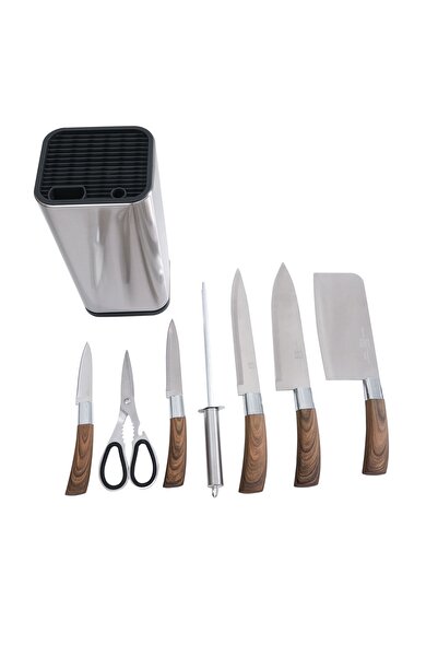GRÜNBERG Set of 7 kitchen utensils, Grunberg, 5 knives, sharpener, scissors, ...