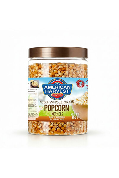 American Harvest Popcorn Kernels Jar, Yellow 850g | Premium Popcorn Kernels
