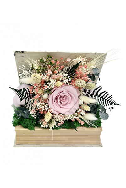 Eventissimi Aranjament floral, 14 cm, licheni stabilizați, plante criogenate ...