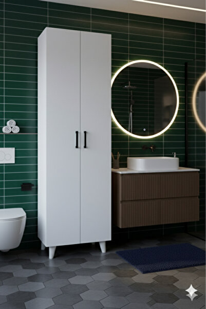 KZY Mobilya 14R Banyo Dolabı,Havlu Dolabı,Banyo Mobilyası