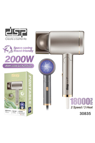 Genaric Professional Hair Dryer 2000W -Foldable Hair Dryer with Blue Light Te...