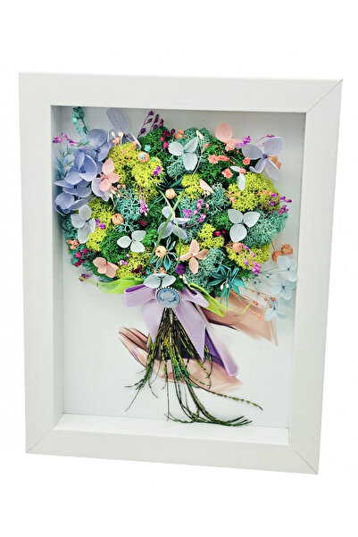 Eventissimi Aranjament floral, 24 cm, licheni stabilizați, plante criogenate,...