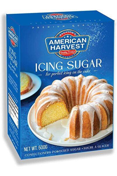 American Harvest سكر بودرة (سكر حلويات، مسحوق)، 500 غرام