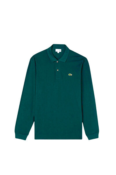 Lacoste Men's Classic Fit Long Sleeve Dark Green Polo