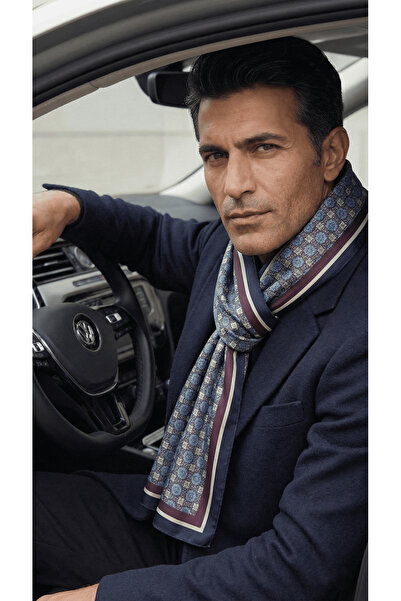 Ege Fular Şal İpeksi Dokulu Lüks Erkek Fular - 130x30 cm - Kombinlerin Tamaml...