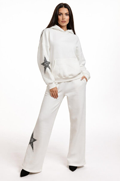 SeninOlsun Beyaz Basic Eşofman Takımı