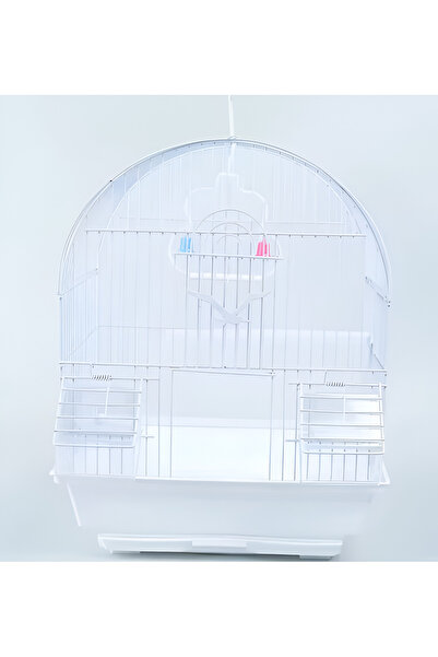 GÖKMER PET Kuş Kafesi Metal GOKMER A100 30x23x38 cm – Çift Kapılı, Çift Yemlikli