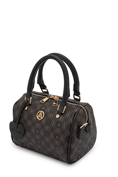 Armine TREND Long Strap Medium Size Speedy Bag Black Printed Arm140