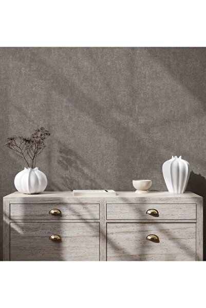 Adawall MUSE Koleksiyonu 25105-5 Vizon Gri Textile Dokulu Duvar Kağıdı