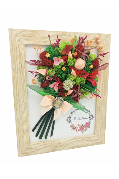 Eventissimi Aranjament floral, 24 cm, licheni stabilizați, plante criogenate,...