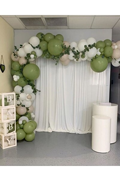 Lema Store Küf yesili ve beyaz 50 adet 2026 konsept doğum günü