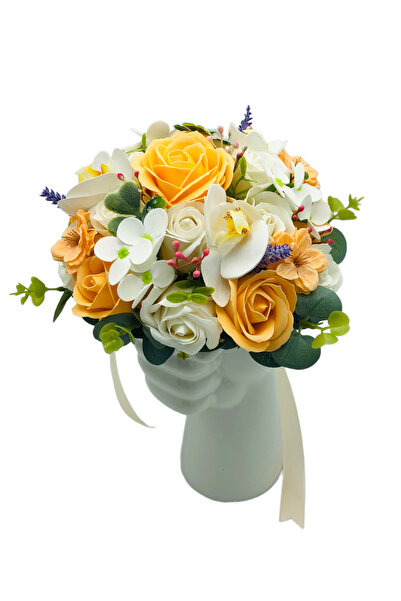 Eventissimi Medium bouquet with roses, hydrangeas and salmon white orchids