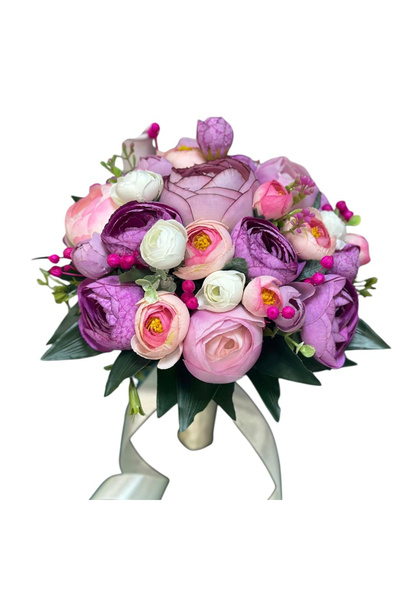 Eventissimi Buchet de bujori roz-violet, rezistent peste ani