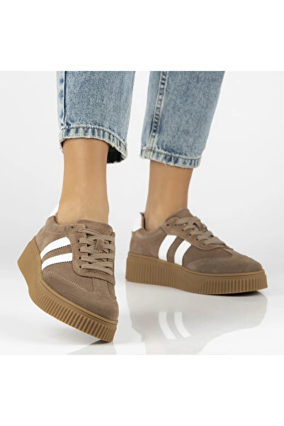 Filippo Tenișor din piele 6776 bej-alb