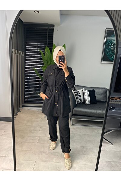 SARE BOUTIQUE Women's Islamic Clothing Qupra Fabric Zippered Suit