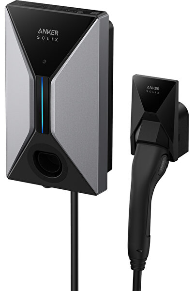 Anker Solix V1 Akıllı Kablolu EV Şarj İstasyonu 22KW - AI Destekli - Ev ve Hi...