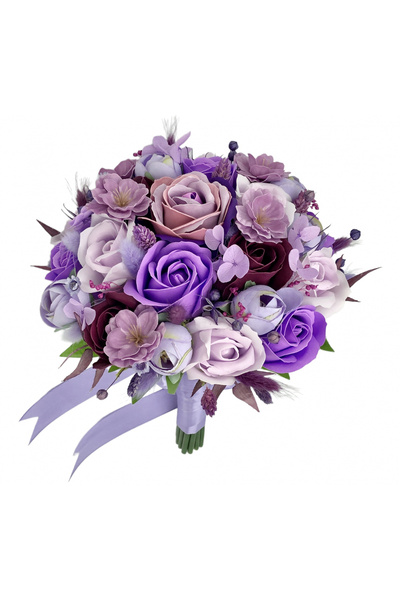 Eventissimi Buchet mediu cu trandafiri bujori flori de cires hortensii si pla...