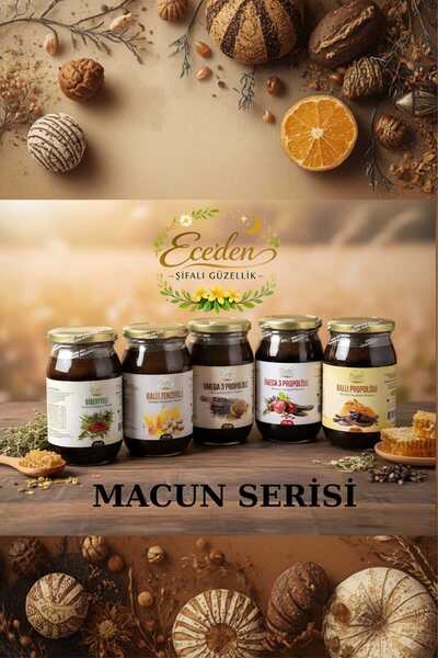 Eceden Şifalı Güzellik Macun Serisi 5'li Biberiyeli, Ballı Zencefilli , Propo...