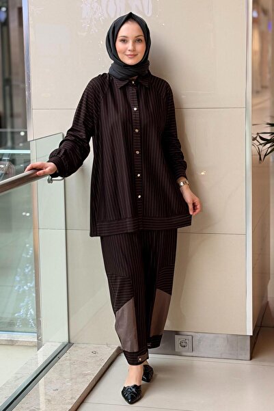 Ghisa Gizgli Gömlek Pantolon Takım