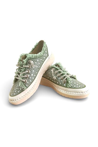 WHİTE LİNE Aria 2410 Women's Stone Denim Sneaker Shoes