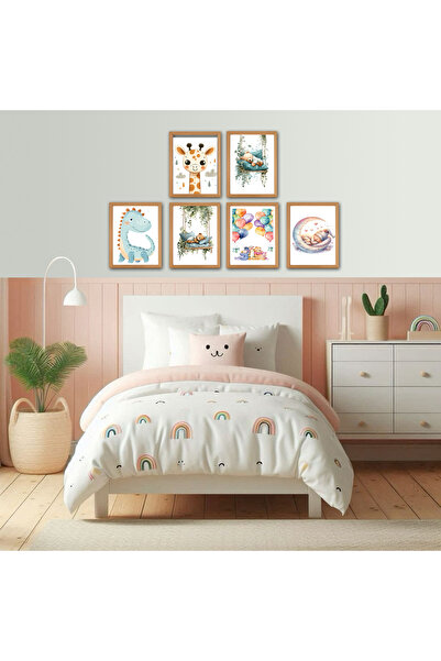 WINK FOL Children's Room 6-Piece Painting Set 20X30 cm |   Frame-Looking Digi...