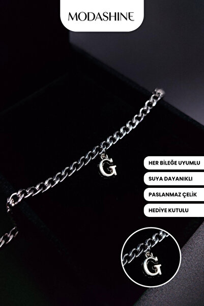 ModaShineShop G Harfli Paslanmaz Çelik Bileklik – Sevgiliye, Anneye ve Eşe Öz...