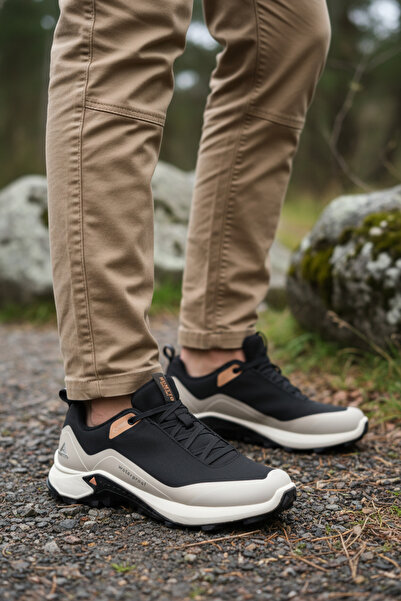 HUMTTO 110396A-1 M Черно-бежово-сиви мъжки обувки за външна употреба