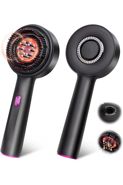 BuzyBe Scalp Massager Brush with Red Light Therapy